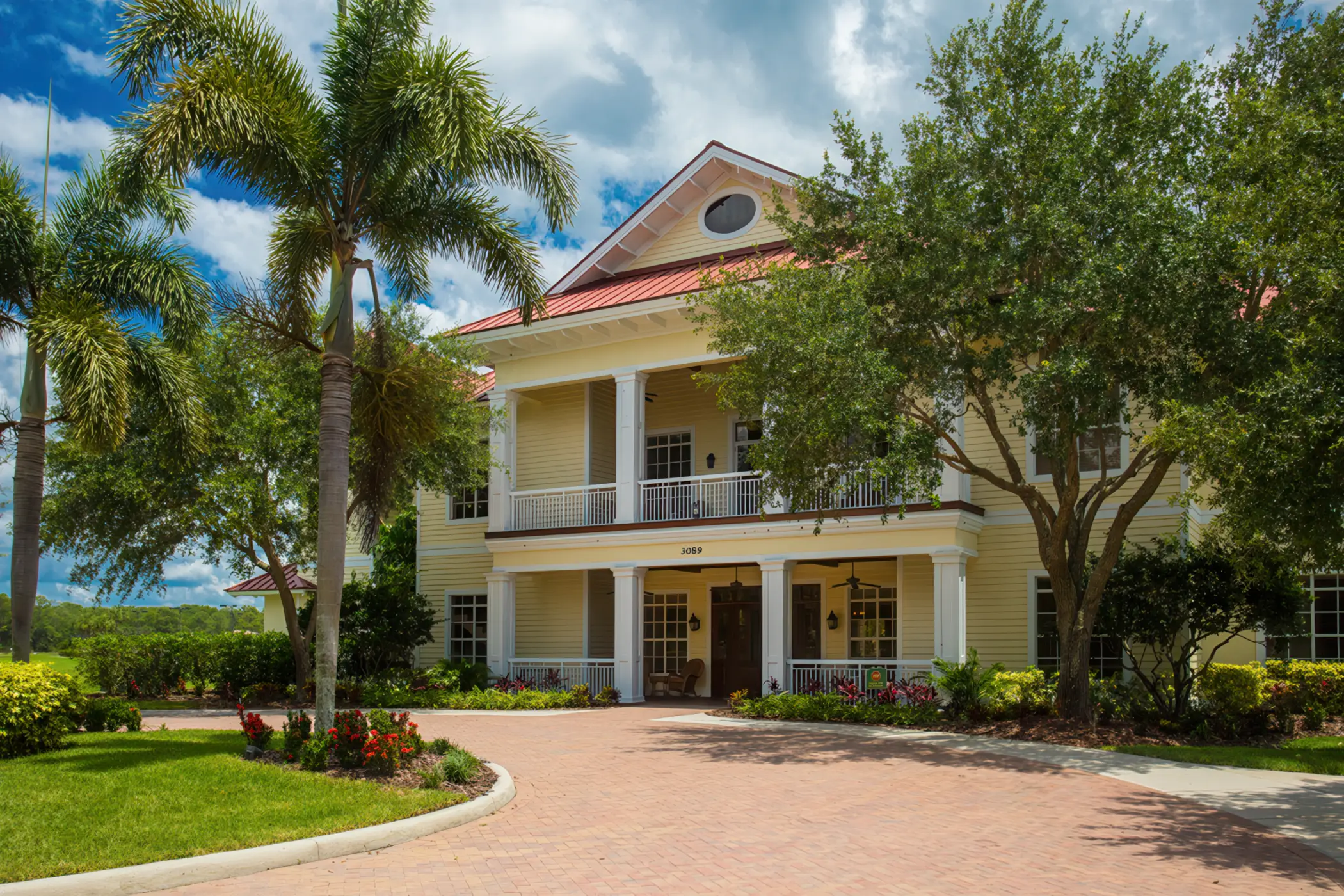 Front elevation of the Hampton Lakes Town Hall amenity center