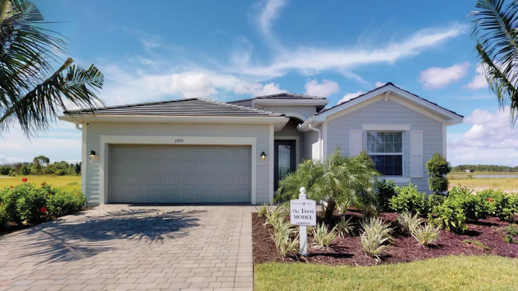 Trevi model home by Lennar open daily at River Hall in Alva Florida